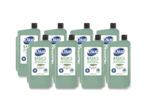DIAL BASICS MP FREE LIQUID  HAND SOAP REFILL, UNSCENTED, 