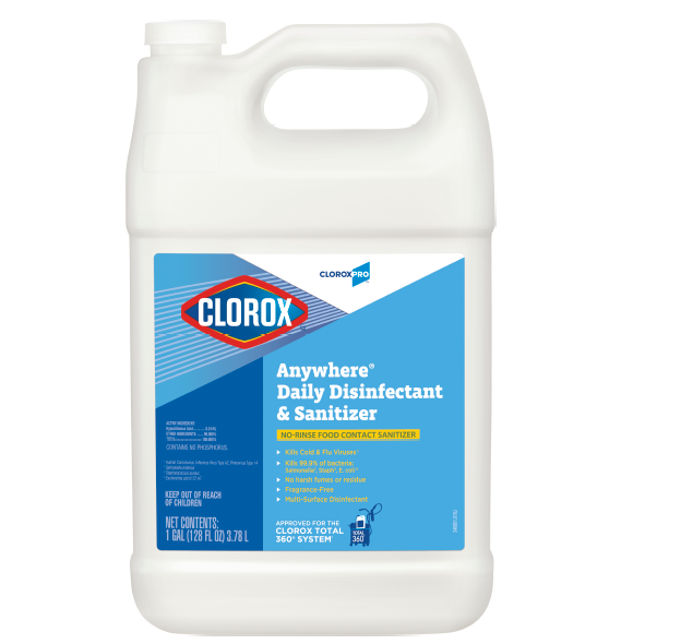CLOROX ANYWHERE DAILY 
DISINFECTANT AND SANITIZER FOR 
TOTAL 360 SYSTEM 4/1 GAL