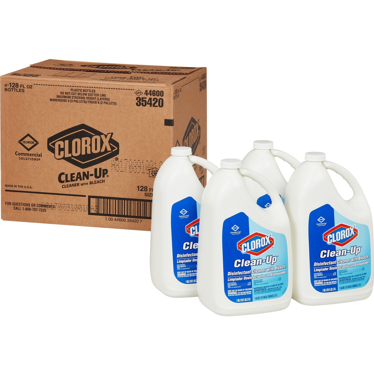 CLOROX CLEAN-UP GALLONS
BLEACH DISINFECTANT CLEANER
4/128oz