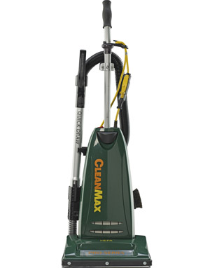 12&quot; CLEANMAX PRO-SERIES
UPRIGHT CORDED VACUUM. HEPA
FILTRATION, 60&#39; CORD, WITH
QUICK DRAW TOOLS.