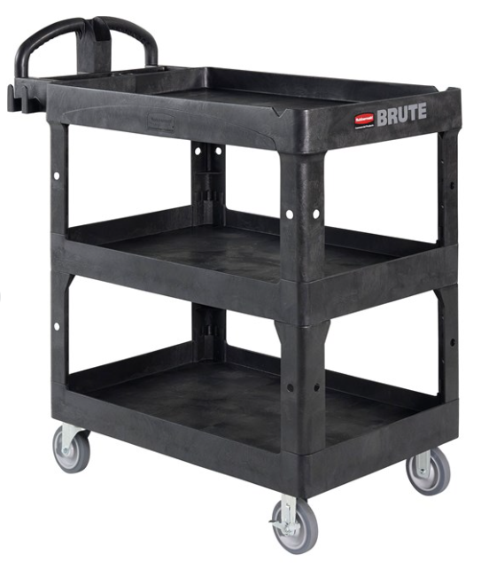 UTIILITY CART 3 SHELF HEAVY  DUTY BRUTE LIPPED SHELF 600 LB 