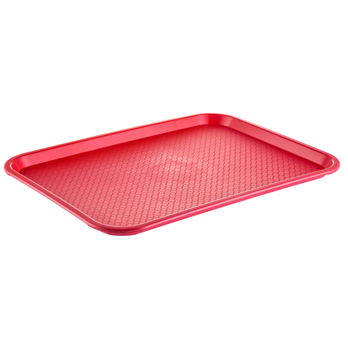 CAFETERIA TRAY 16&quot;X12&quot;  POLYPROPYLENE RED 12/EA 