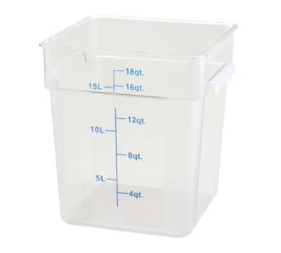 18qt SQUARE CLEAR FOOD STORAGE CONTAINER