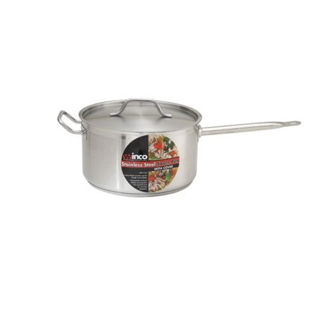 11qt INDUCTION SAUCE PAN WITH COVER STAINLESS STEEL (ea)