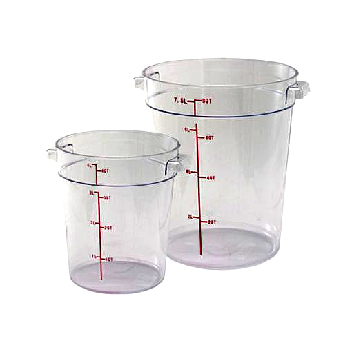 1 QT FOOD STORAGE CONTAINER ROUND CLEAR POLYCARBONATE (EA)