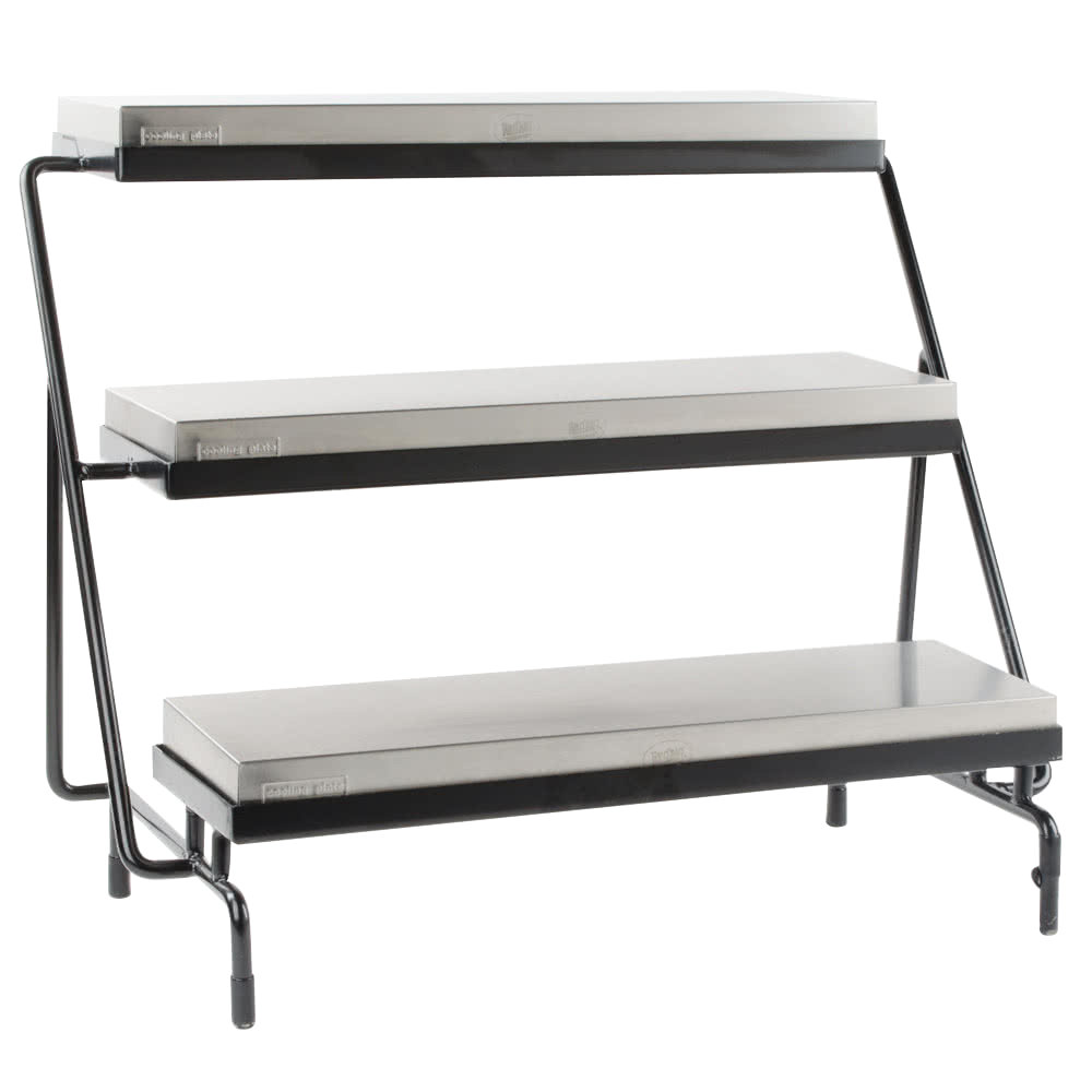 THREE TIERED COOLING PLATE STAND 24.75X17X19.75 