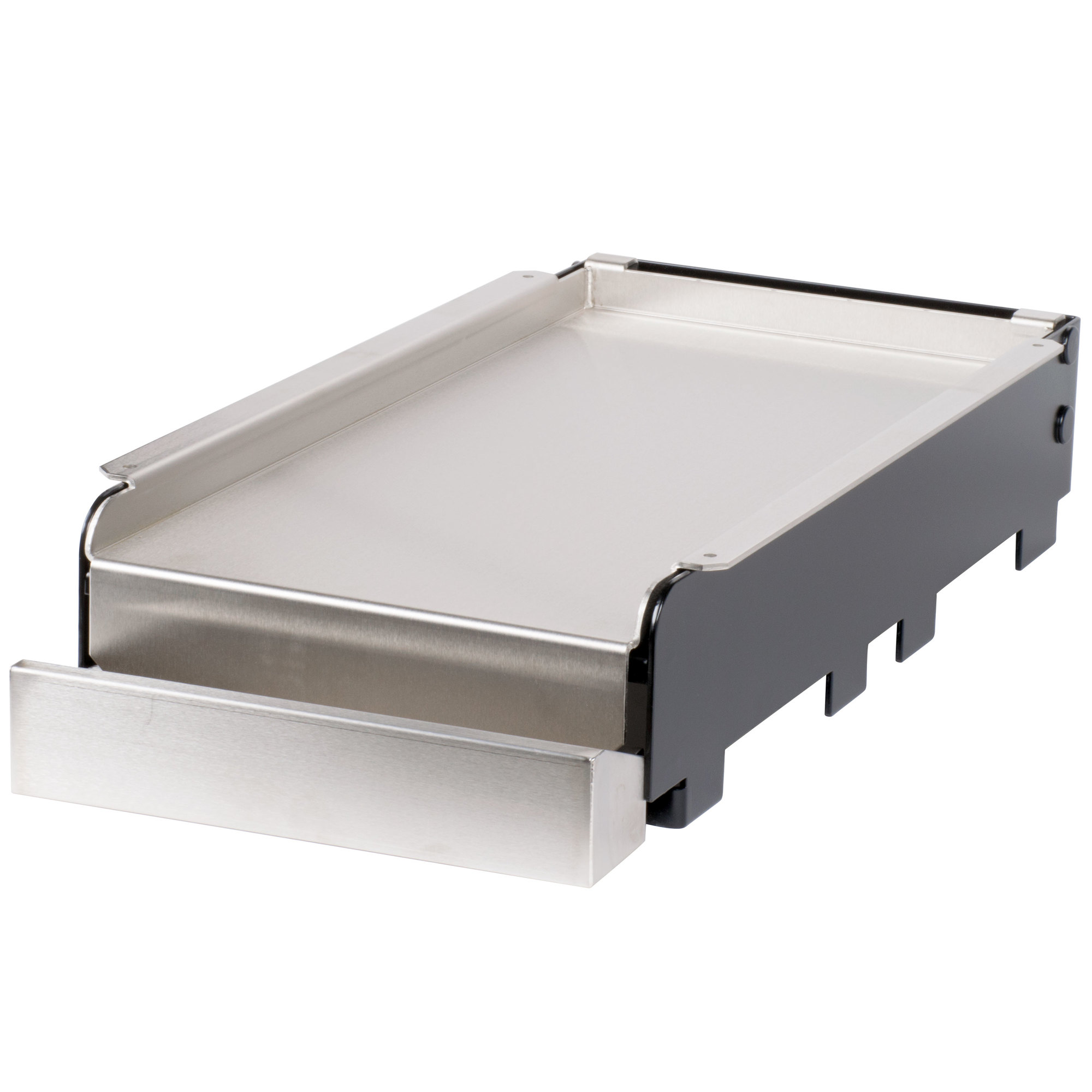 ADD-ON GRIDDLE TOP COVERS 2 
BURNERS 11&quot;x23&quot; REMOVABLE 
STAINLESS STEEL GREASE DRAWER 
(EA) 