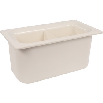 COLDMASTER 1/3 SIZE DIVIDED FOOD PAN WHITE PLASTIC (EA)