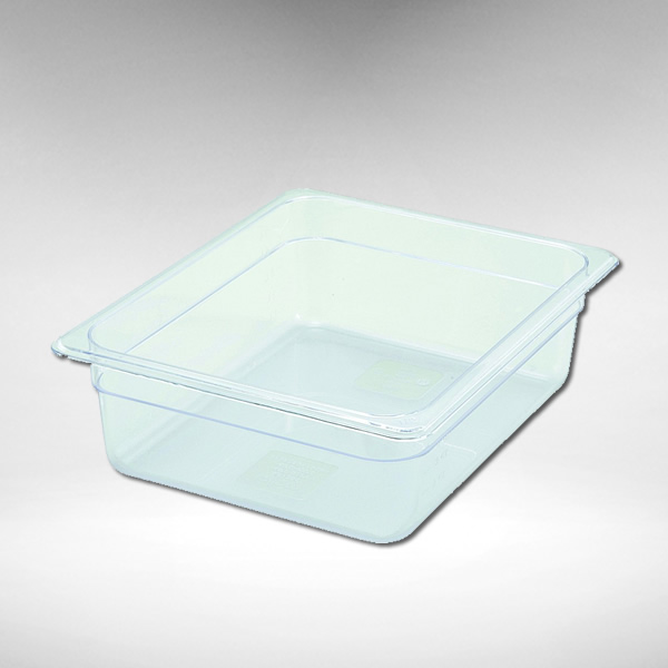 HALF SIZE FOOD PAN 3.5&quot; CLEAR POLY (EA)