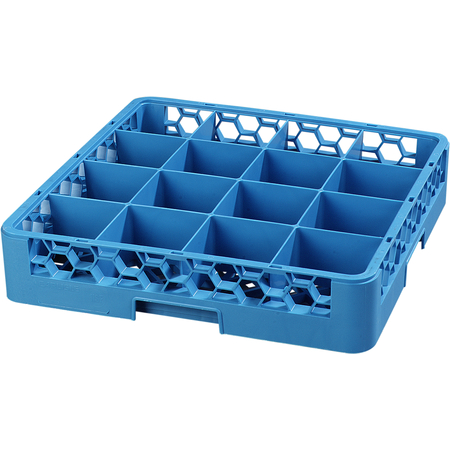 OPTICLEAN DISHWASHER RACK 16 COMPARTMENT TILTED CUP BLUE