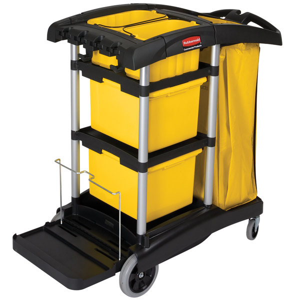 HYGEN MICROFIBER HIGH CAPACITY JANITOR CART WITH