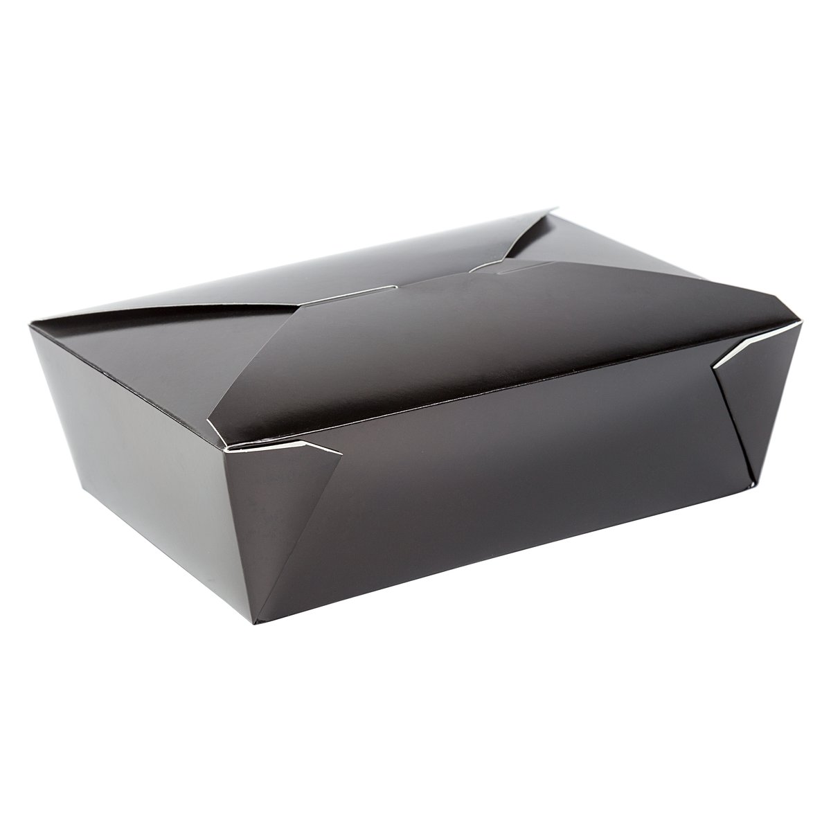 TAKE OUT #3 BLACK FOLDED BOX  7-3/4&quot; X 5-1/2&quot; X 2-1/2&quot;, 