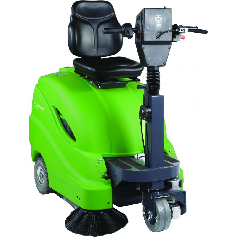 512 RIDER - 28&quot; VACUUM
RIDE-ON SWEEPER. 28&quot; CLEANING
PATH, 13GAL CAPACITY, 2 -
140AH AGM BATTERIES, AND
ON-BOARD CHARGER.