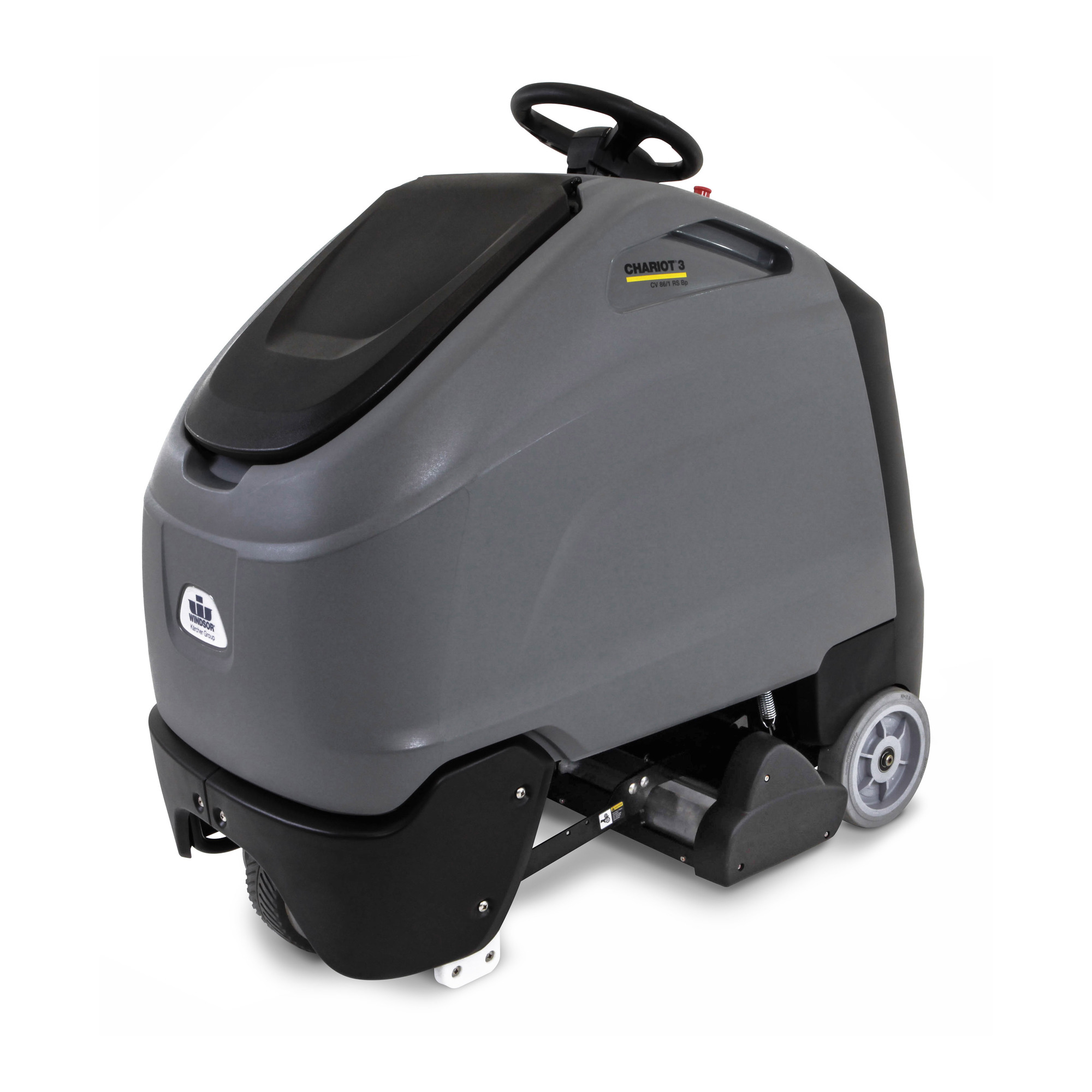 34&quot; CHARIOT 3 CV 86/1 STAND-ON 
VACUUM - 234AH BATTERIES - AGM 
MAINTENANCE FREE BATTERIES -  
SHELF CHARGER