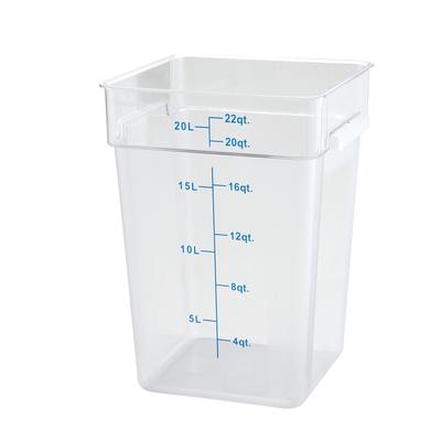 22qt CLEAR SQUARE FOOD STORAGE CONTAINER (EA)