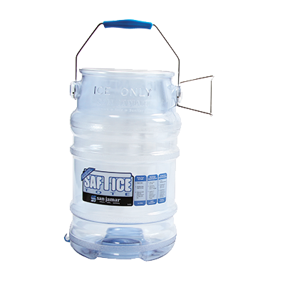 6 GAL SAF-T-ICE ICE TOTE
INCLUDES SAF-T-ICE HACCP 
HANGER FOR ELEVATION TO WAIST 
LEVEL NSF