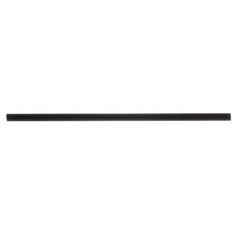 STRAWS PAPER BLACK 7-3/4"L 6MM  THICK UNWRAPPED 3M/CS