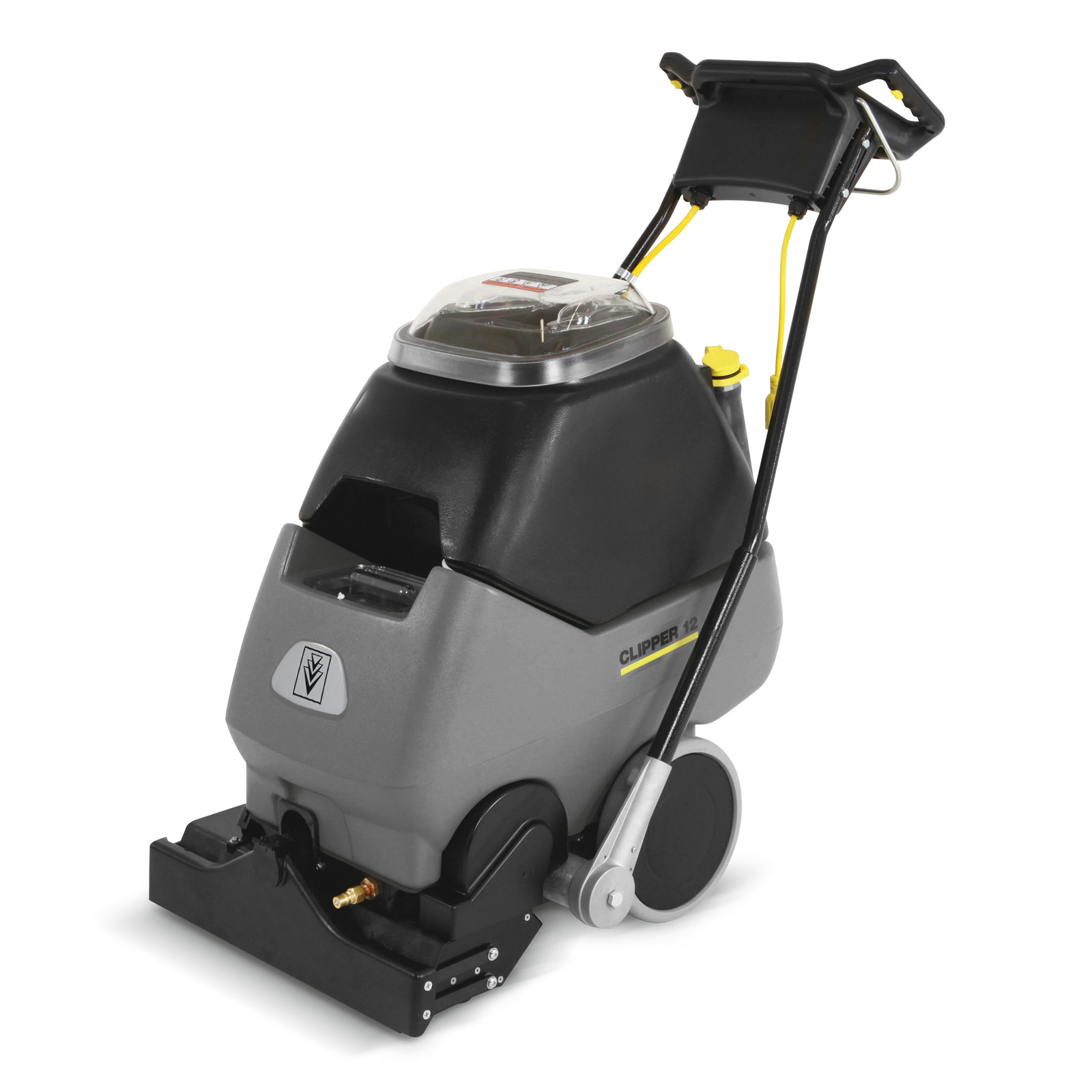 18&quot; CLIPPER 12 CARPET 
EXTRACTOR - PUSH PULL DESIGN - 
12 GALLON RECOVERY AND 
SOLUTION TANKS - 50FT POWER 
CORD