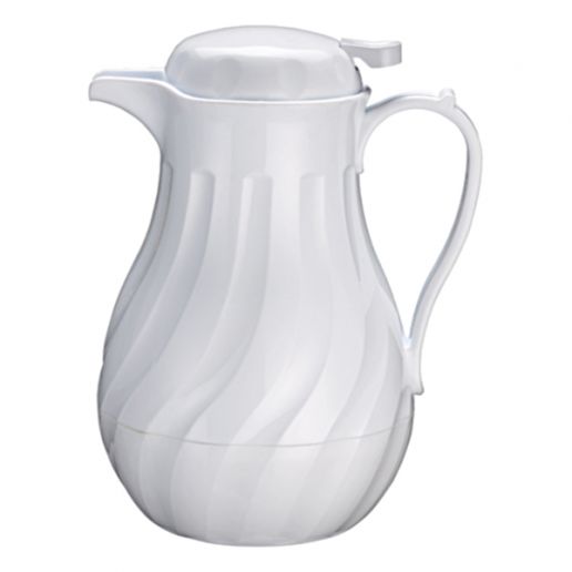 20oz BEVERAGE SERVER, PUSH 
BUTTON, WHITE, DOUBLE WALL 
INSULATED WITH TAGS FOR 
REGULAR OR DECAF (EA) 